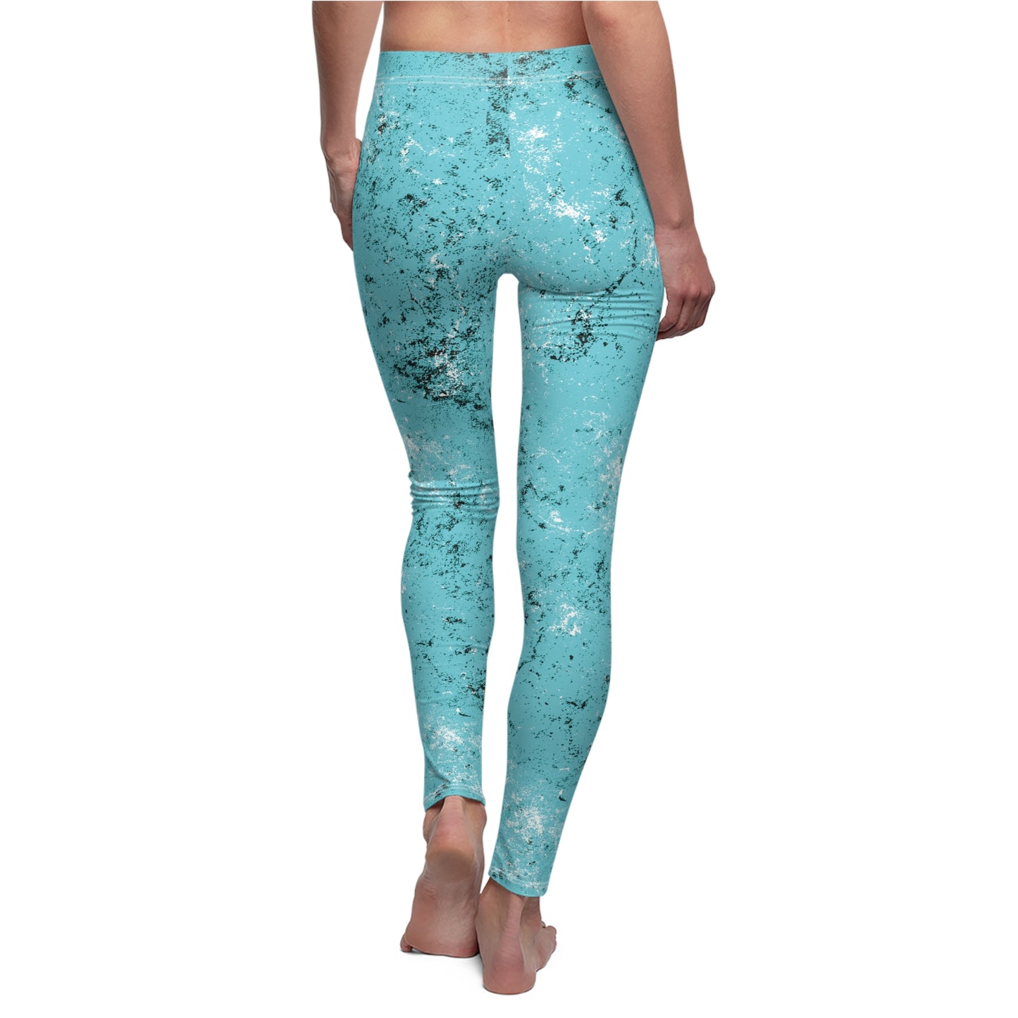 Grunge Collection - LIGHT CYAN - Women's Cut & Sew Casual Leggings