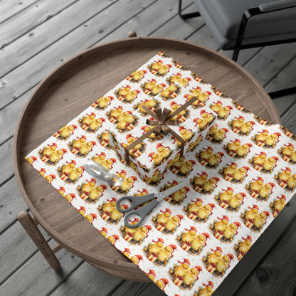 Merry Chickmas! - Chicken Christmas Wrapping Paper