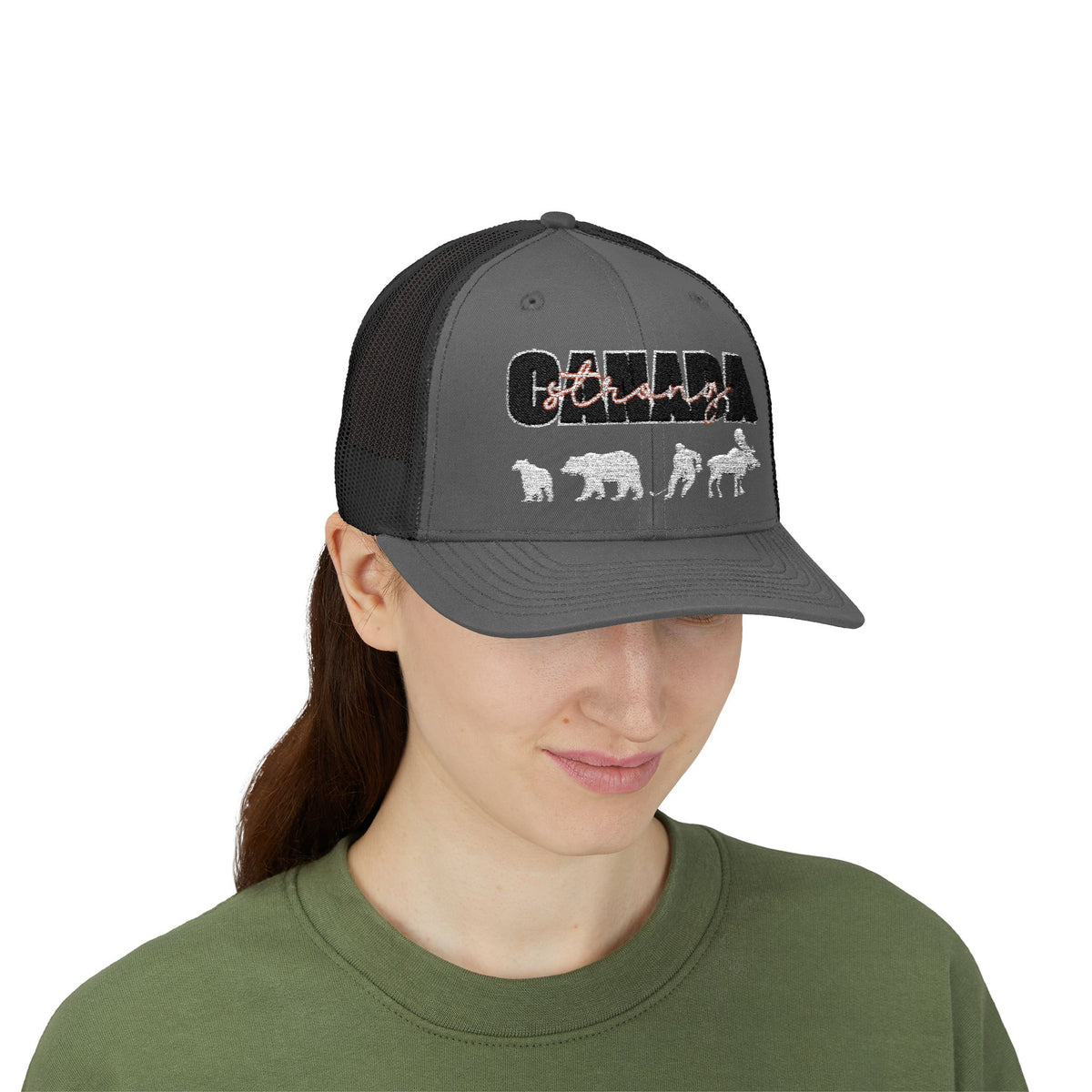 Canada Strong | Snapback Trucker Cap - White