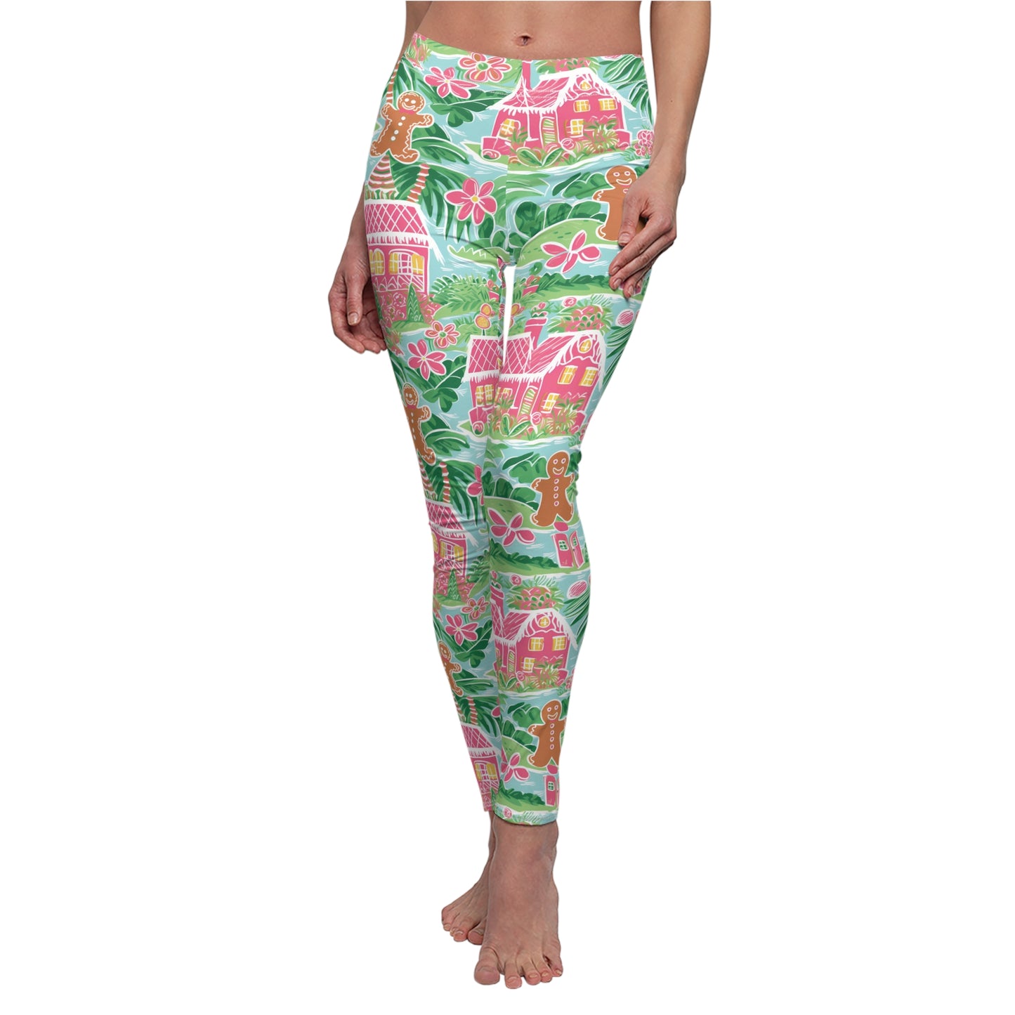 Christmas in the Tropics - Women's Cut & Sew Casual Leggings