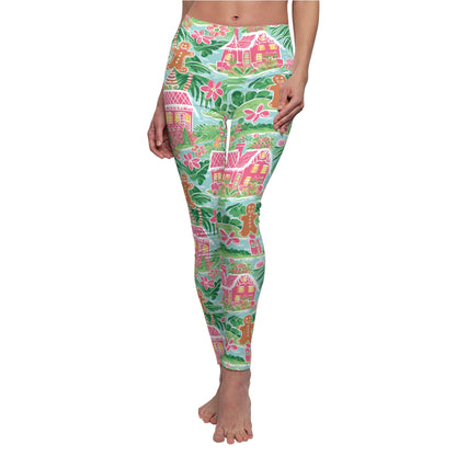 Christmas in the Tropics - Women's Cut & Sew Casual Leggings