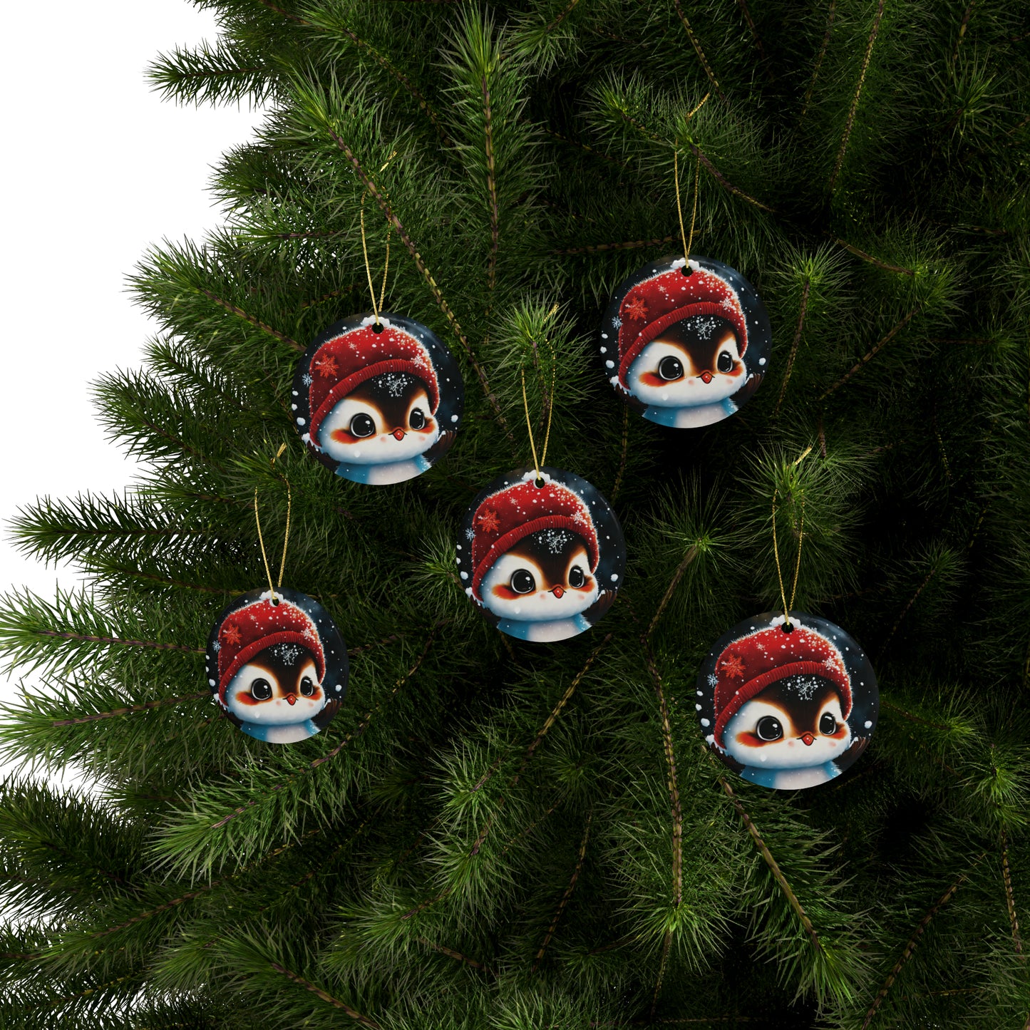 Woodland Creature | Ceramic Christmas Ornaments (1pcs, 5pcs, 10pcs, 20pcs) - 5