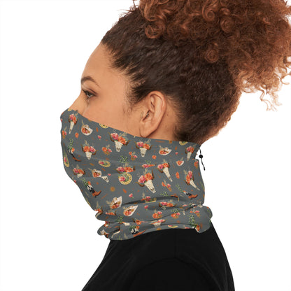 Western Bloom Neck Gaiter – Rustic Charm with Floral Flair