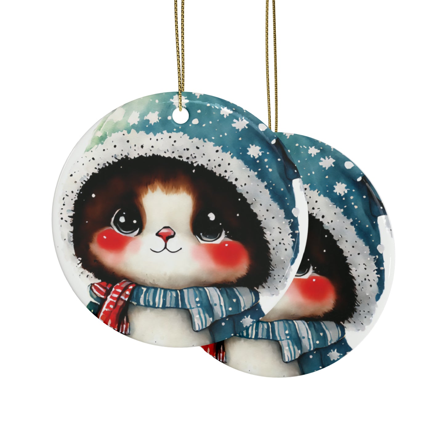 Woodland Creature | Ceramic Christmas Ornaments (1pcs, 5pcs, 10pcs, 20pcs) - 2