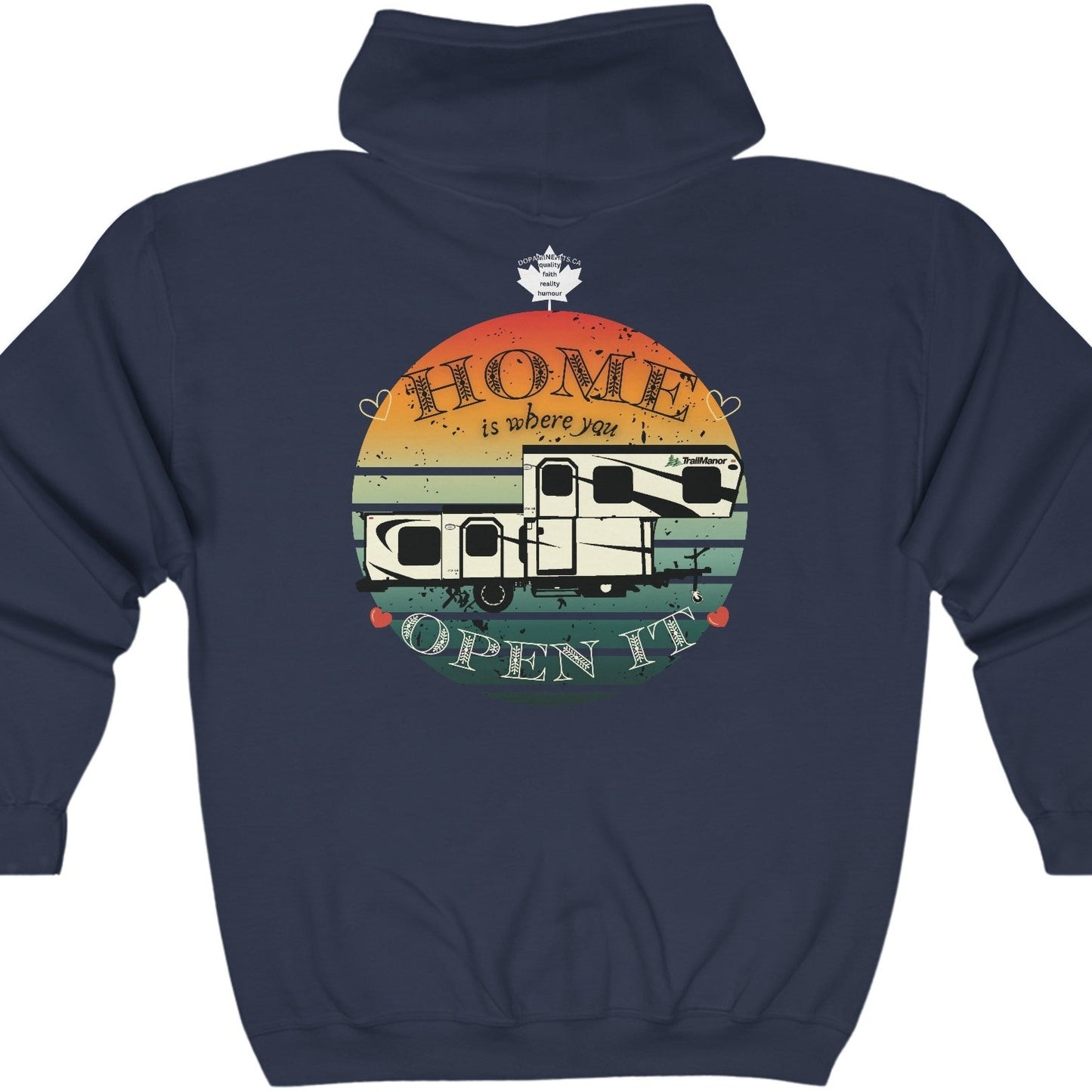 Home Is Where You Open It - TrailManor CO-PILOT - Unisex Heavy Blend™ Full Zip Hooded Sweatshirt - Zip-Up Hoodie