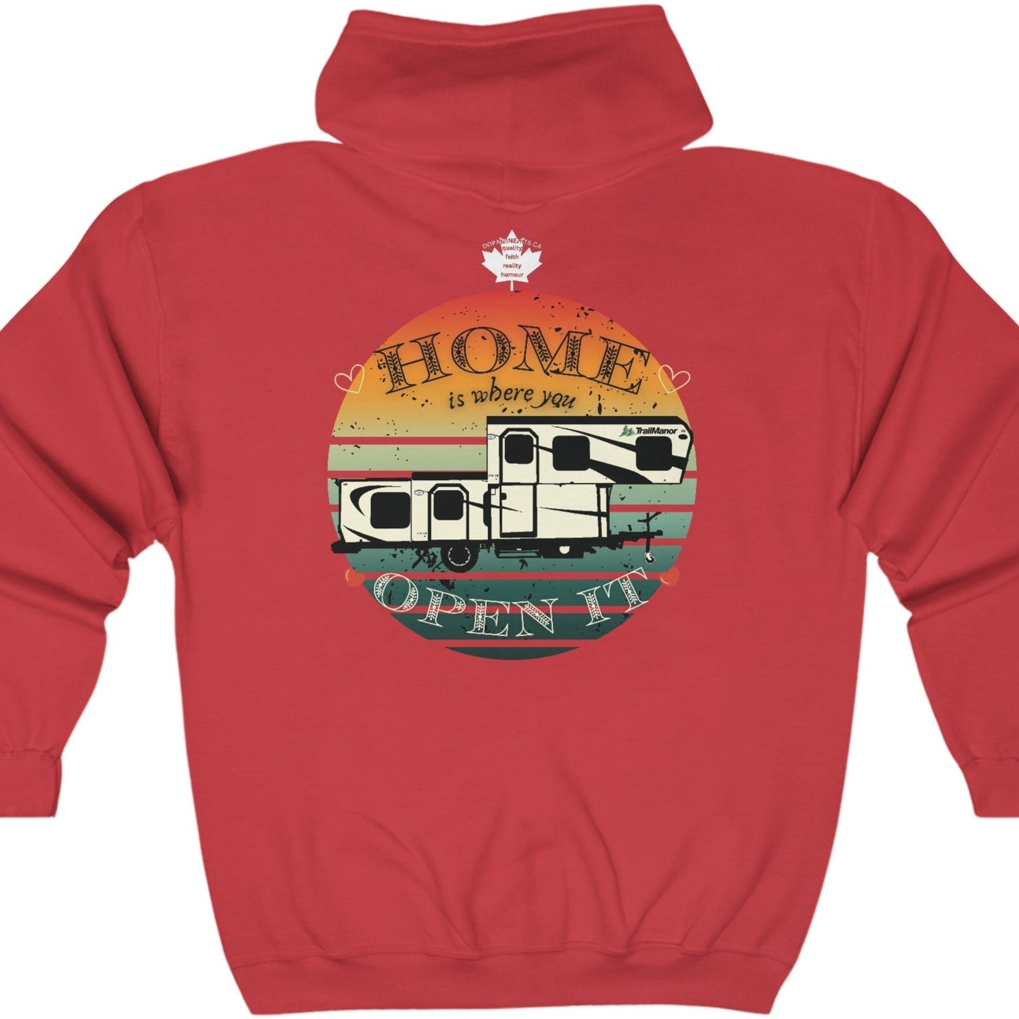 Home Is Where You Open It - TrailManor CO-PILOT - Unisex Heavy Blend™ Full Zip Hooded Sweatshirt - Zip-Up Hoodie