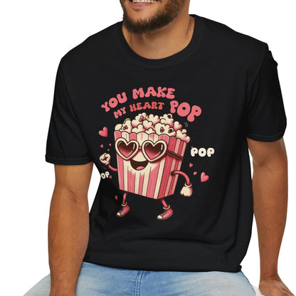 You Make My Heart Pop - Unisex Soft Cotton Retro T-Shirt - Plus Sizes Avail.