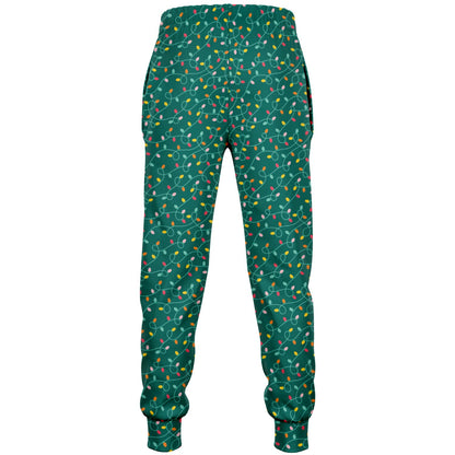 Teal Christmas Lights - Fashion Kids/Youth Jogger - AOP