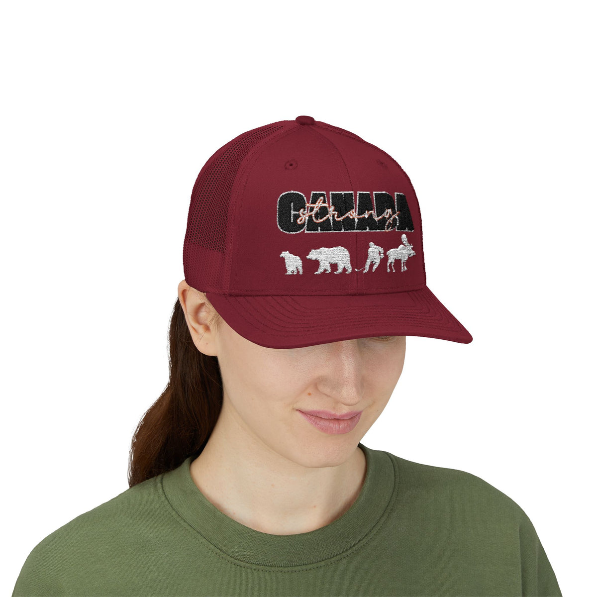 Canada Strong | Snapback Trucker Cap - White