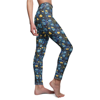 Starry Night Flowers - Women's Casual Leggings - Made Just For You!