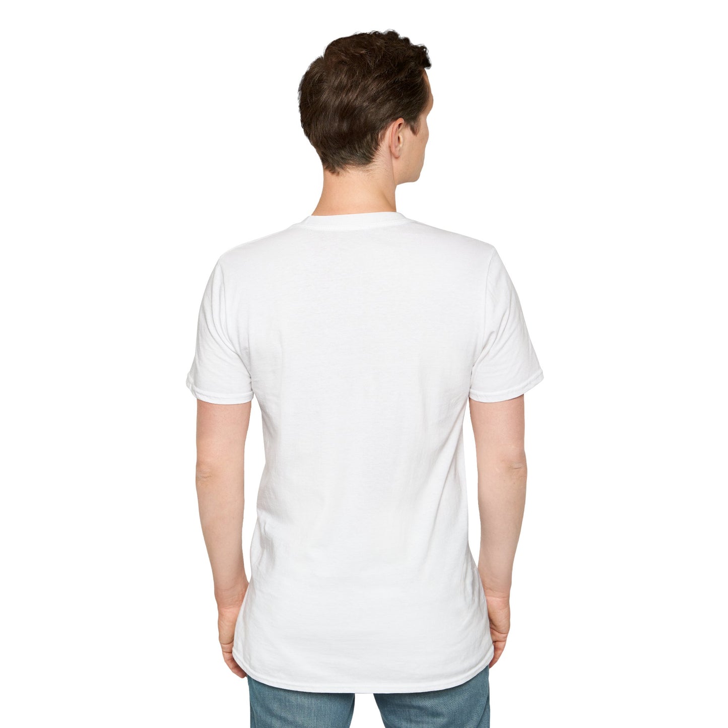 Peeking Kitten | Unisex Softstyle T-Shirt - Trans Flag Macaroons