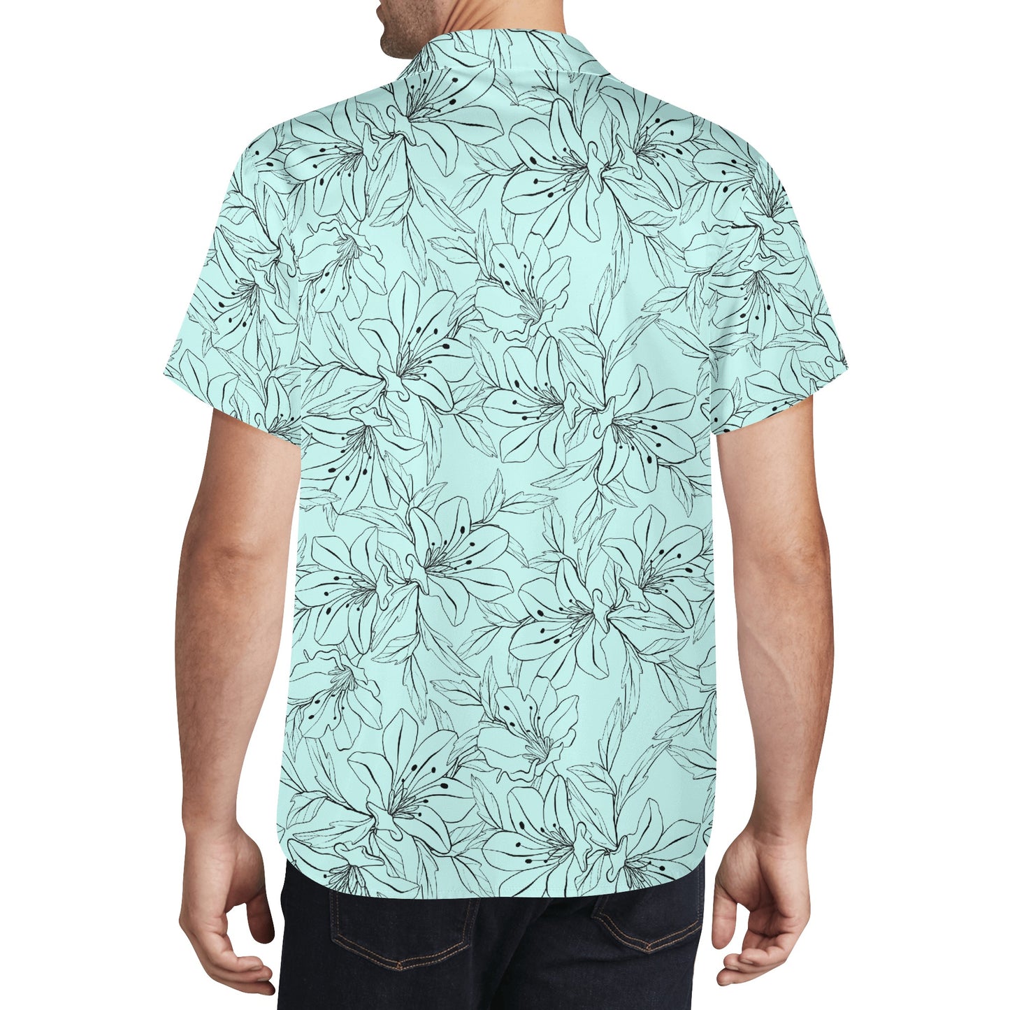 Mens Casual Hawaiian Vacation Shirt - Simply Tropical Flowers - Various Colours Available