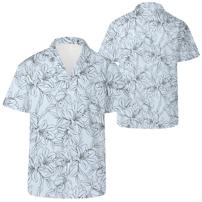 Mens Casual Hawaiian Vacation Shirt - Simply Tropical Flowers - Various Colours Available