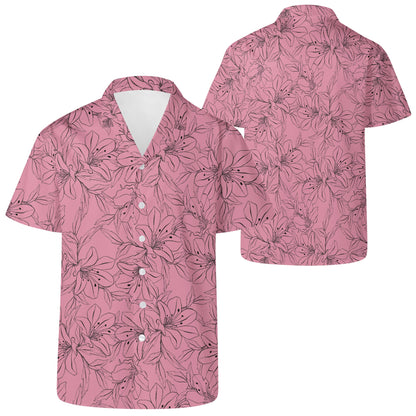 Mens Casual Hawaiian Vacation Shirt - Simply Tropical Flowers - Various Colours Available