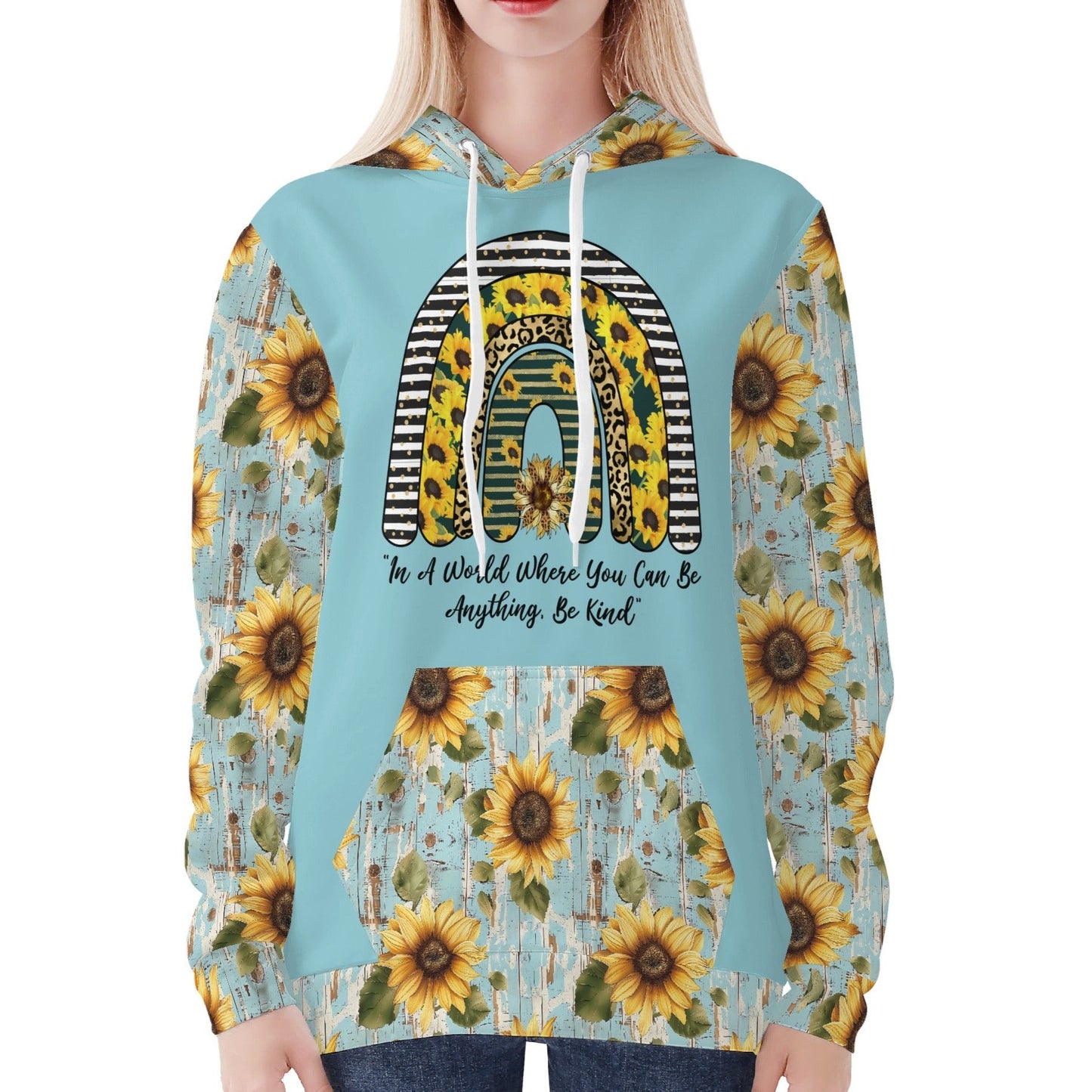 In A World Where You Can Be Anything, Be Kind - Sunflower Women's Hoodie