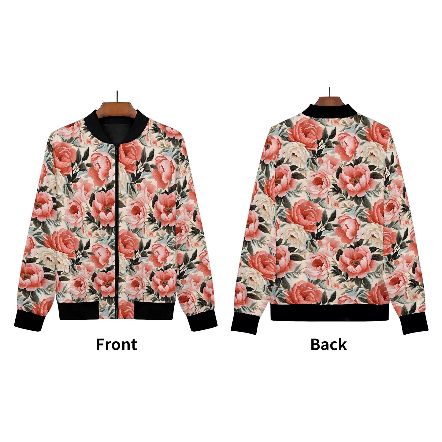 Various Prints - Womens Zip Up Bomber Jacket