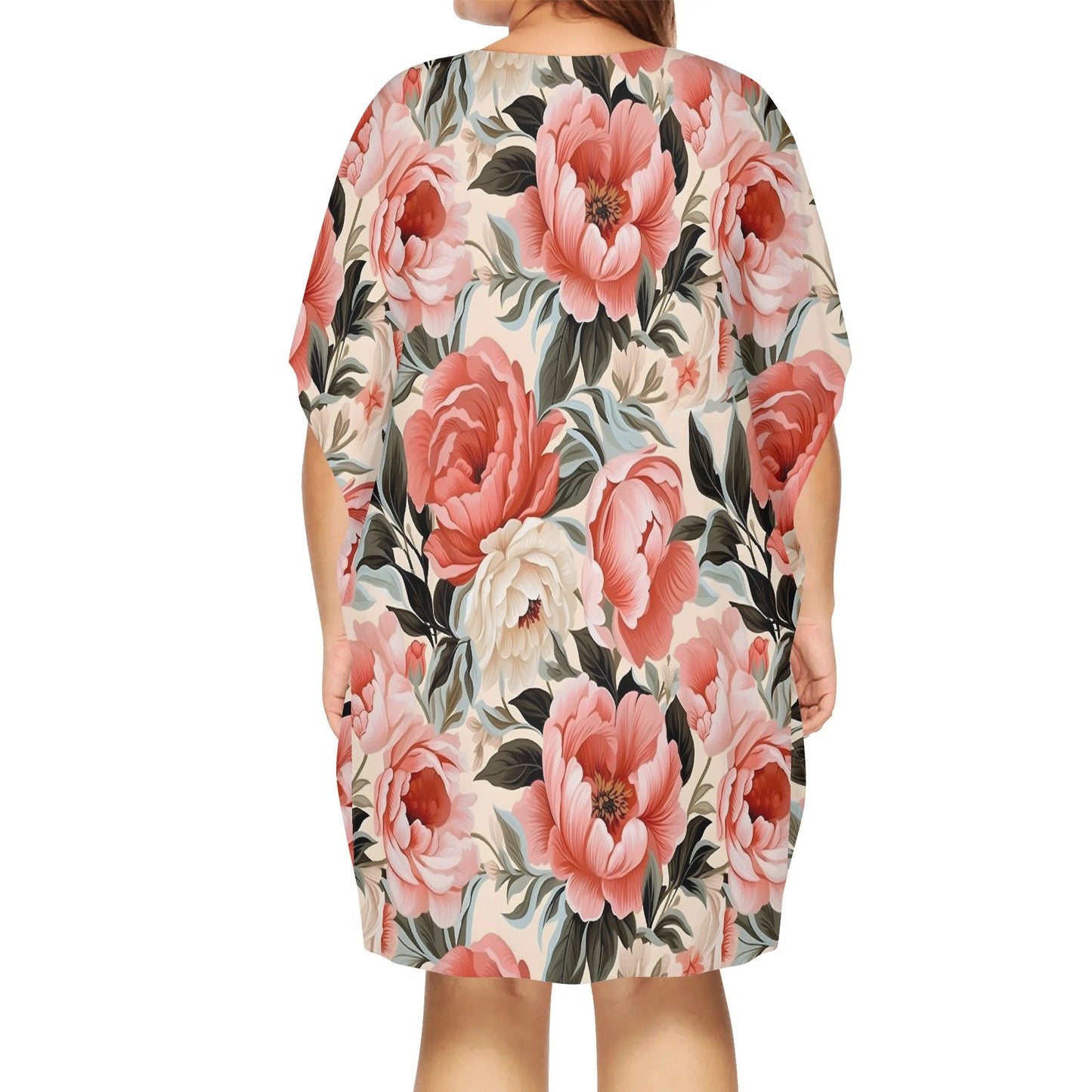 Various Patterns - Womens V-Neck Plus Size Loose Muumuu House Dress