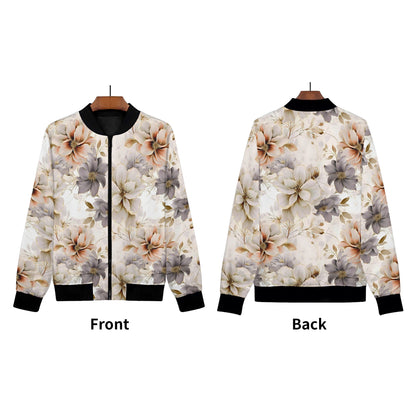 Various Prints - Womens Zip Up Bomber Jacket