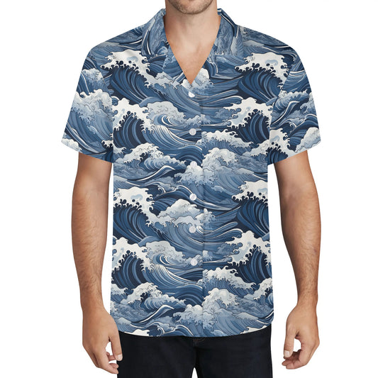 Japanese Wave Art - Casual Hawaiian Vacation Shirt