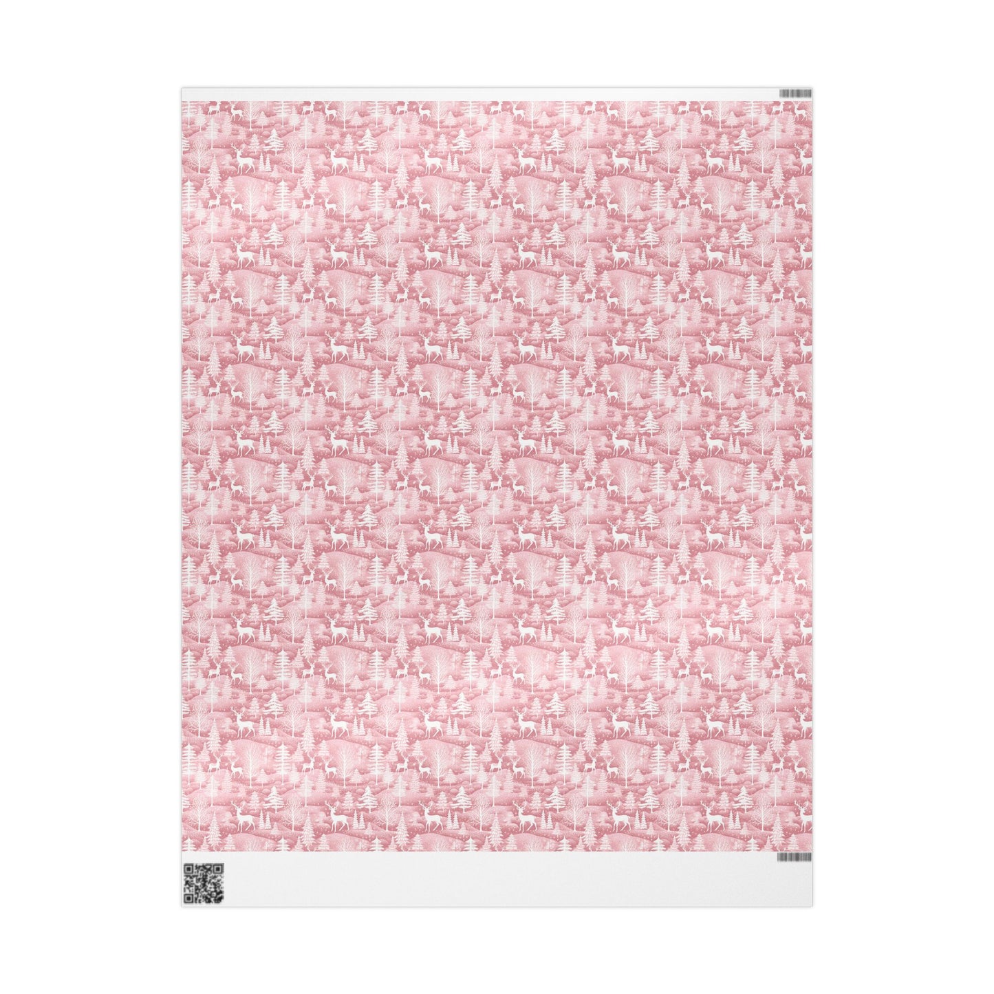 Pink Christmas Reindeer - Custom Wrapping Paper