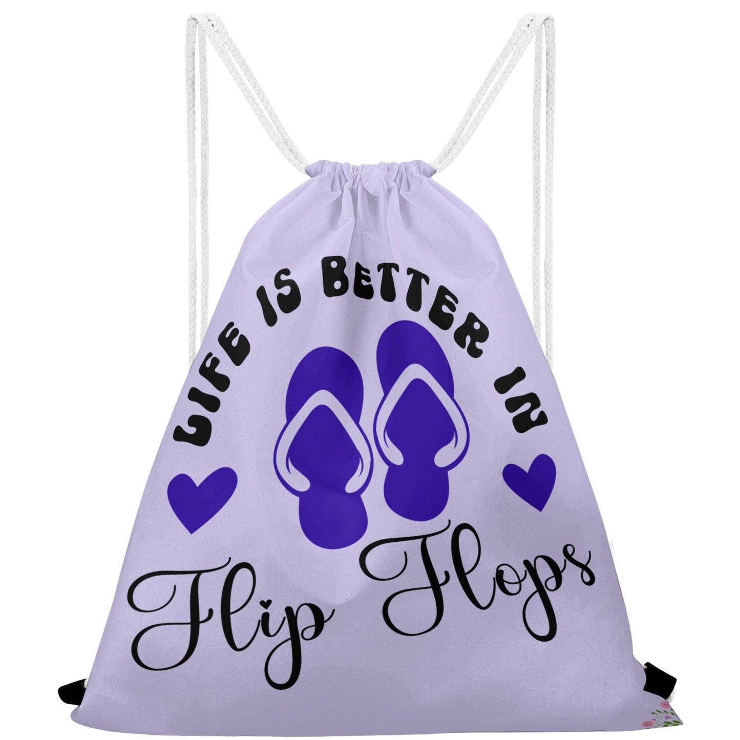 Life is Better in Flip Flops Drawstring Bag