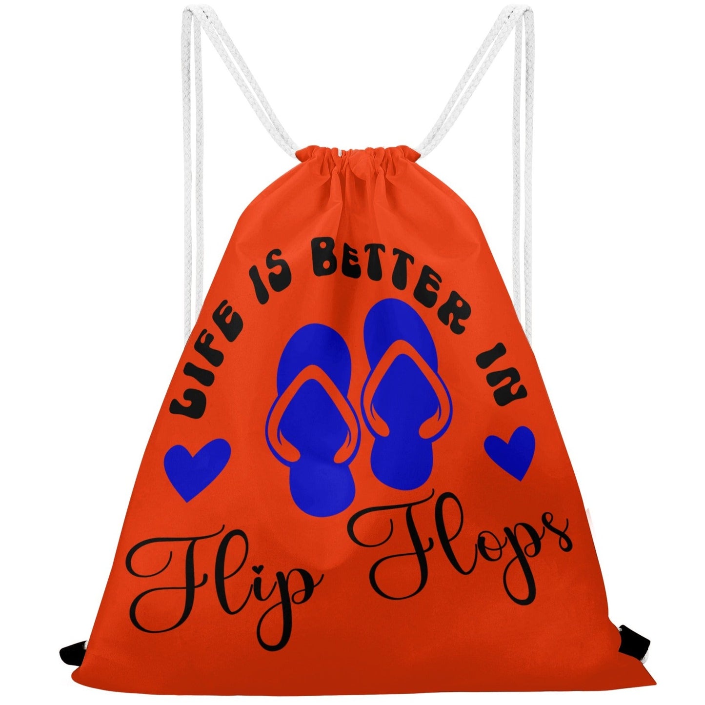 Life is Better in Flip Flops Drawstring Bag