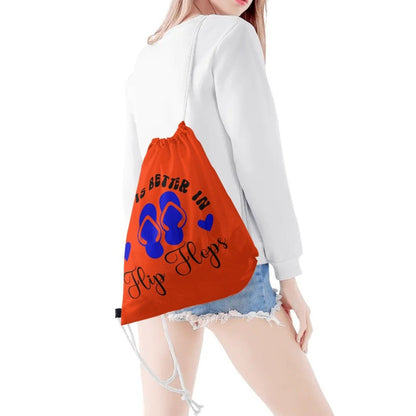 Life is Better in Flip Flops Drawstring Bag