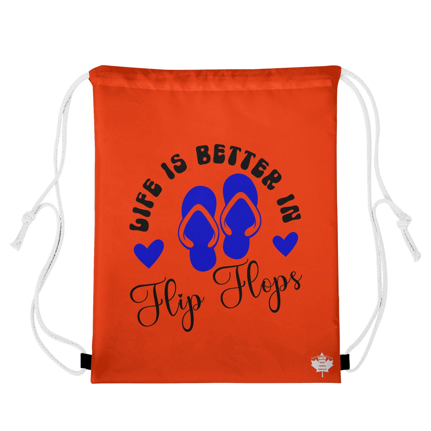 Life is Better in Flip Flops Drawstring Bag