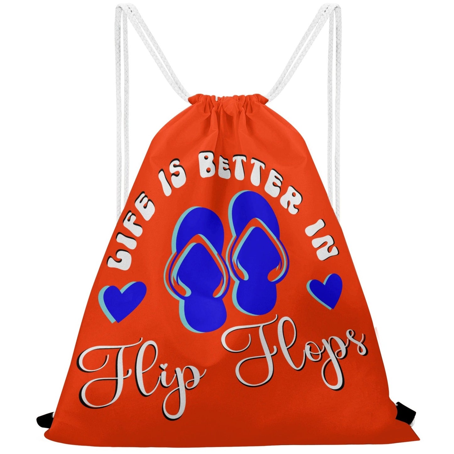 Life is Better in Flip Flops Drawstring Bag