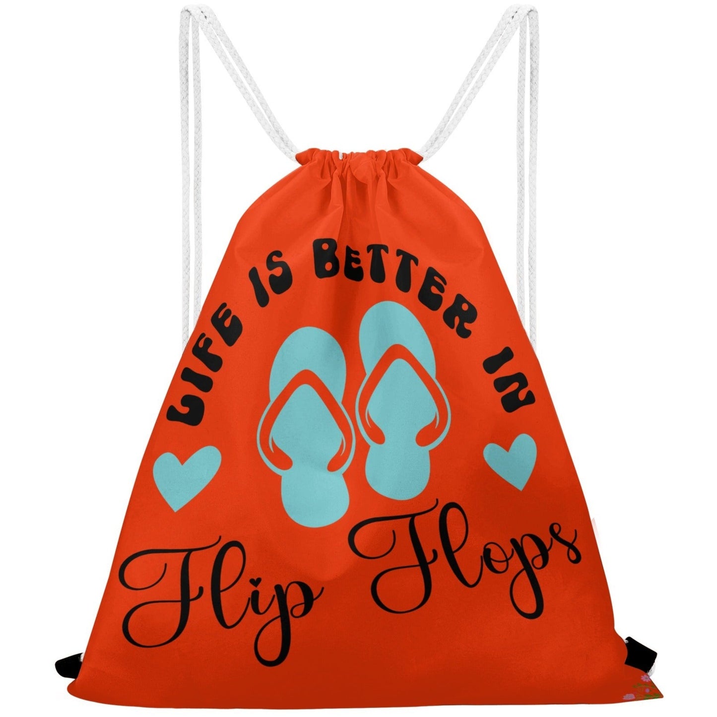 Life is Better in Flip Flops Drawstring Bag