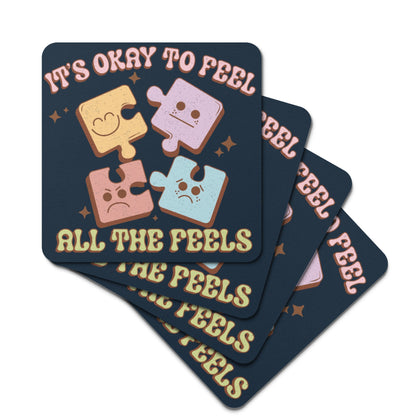 Rubber Coaster Sets of 4