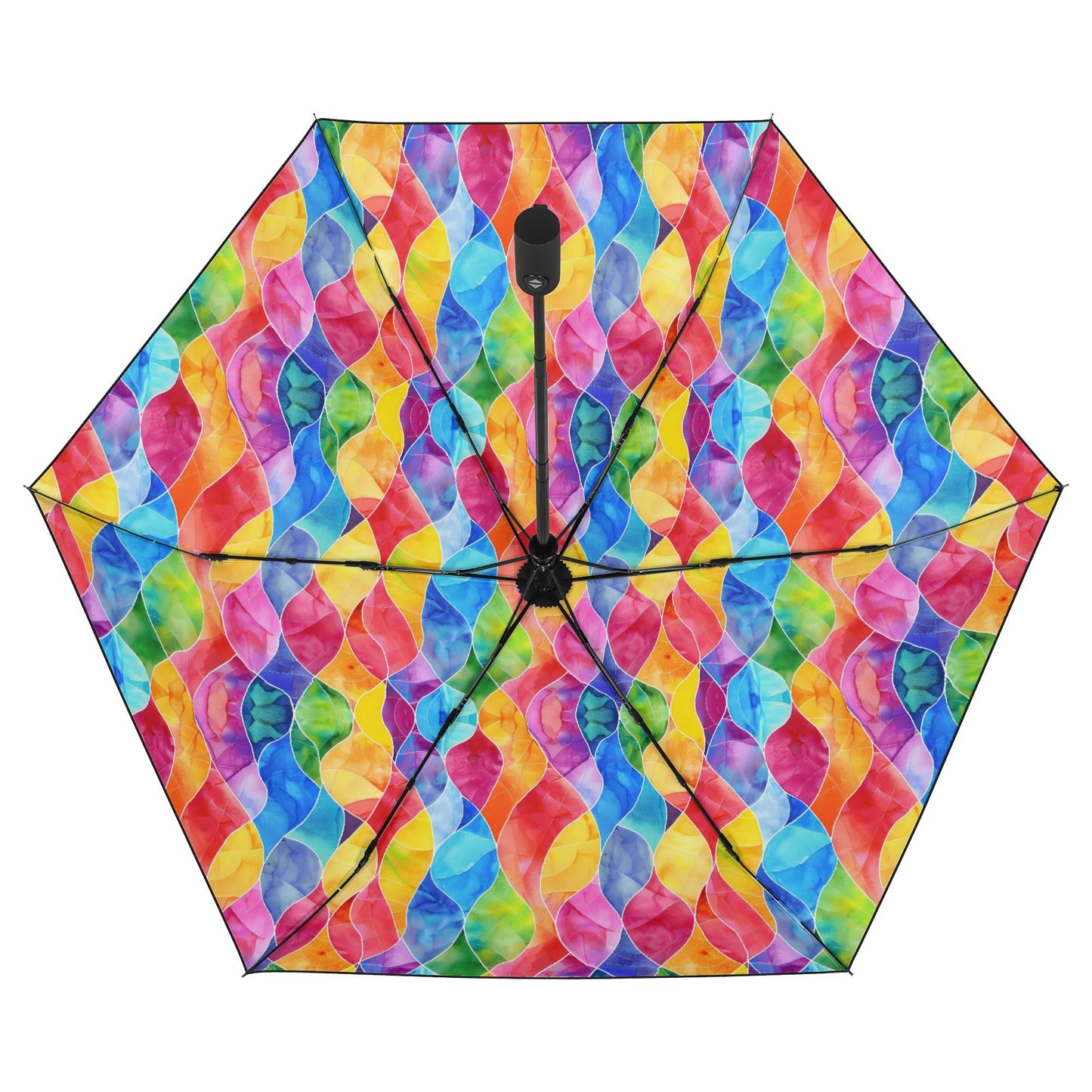 Flowered - Fully Auto Open & Close Umbrella Printing Inside