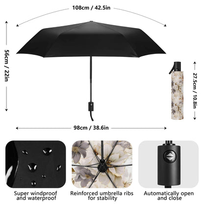 Flowered - Fully Auto Open & Close Umbrella Printing Inside