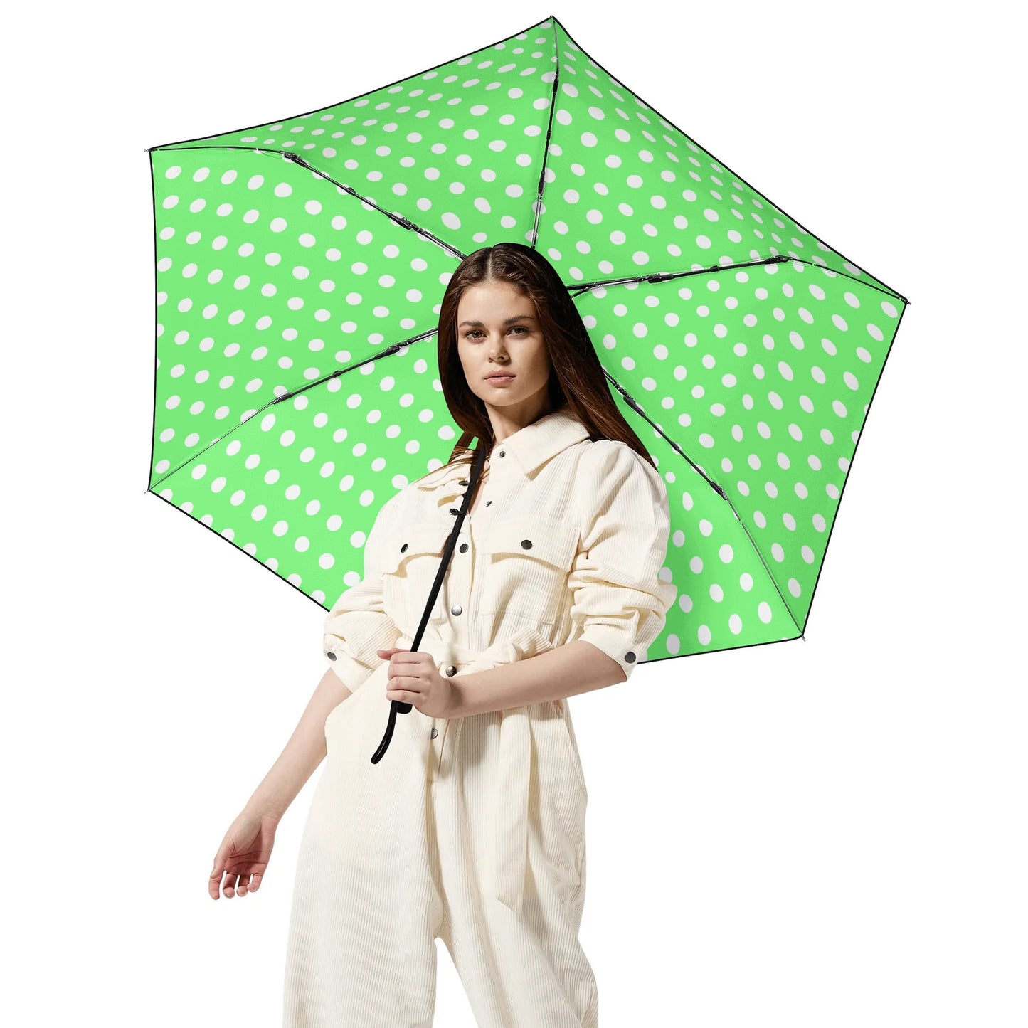 Dotted - Fully Auto Open & Close Umbrella Printing Inside - Many Colours to Choose From!