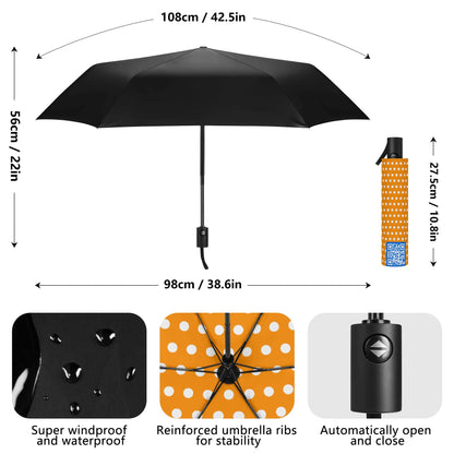 Dotted - Fully Auto Open & Close Umbrella Printing Inside - Many Colours to Choose From!