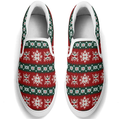 Men's Fun Patterned Canvas Upper Rubber Loafers