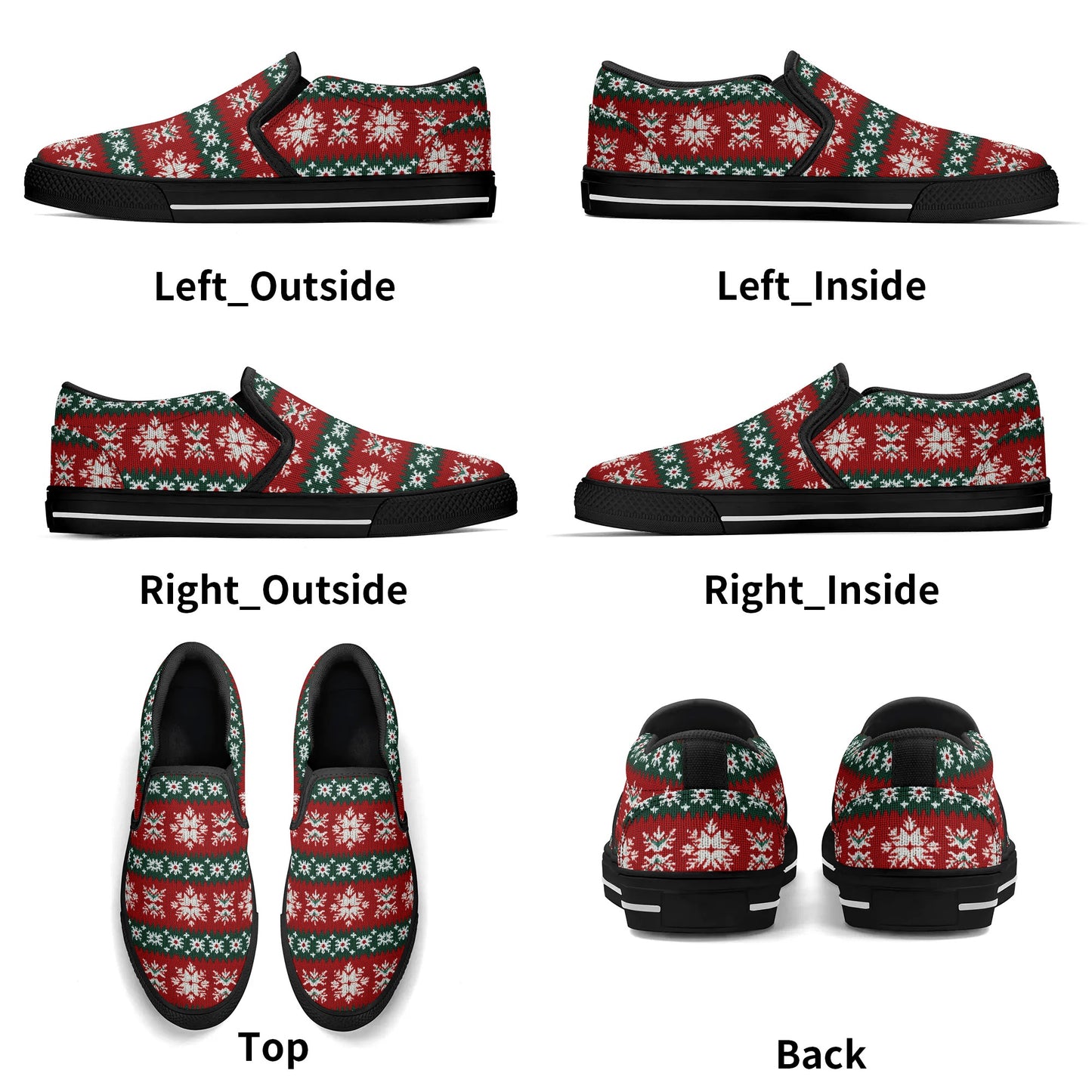 Men's Fun Patterned Canvas Upper Rubber Loafers