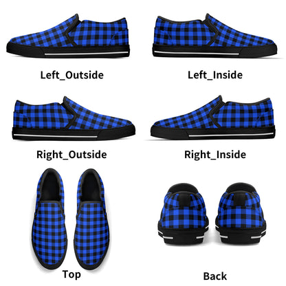 Men's Blue and Purple Shades - Rubber Soled Loafers - Slip On Shoes