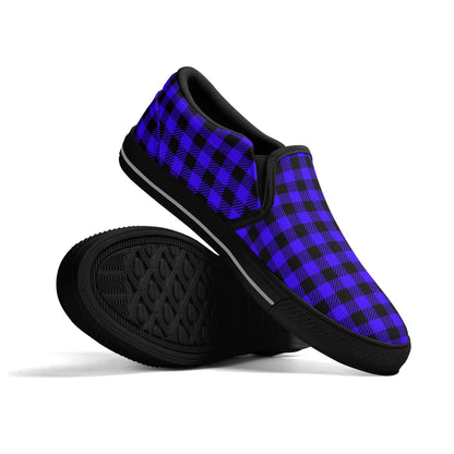 Men's Blue and Purple Shades - Rubber Soled Loafers - Slip On Shoes