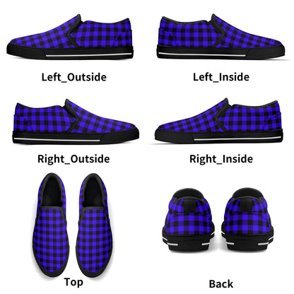 Men's Blue and Purple Shades - Rubber Soled Loafers - Slip On Shoes