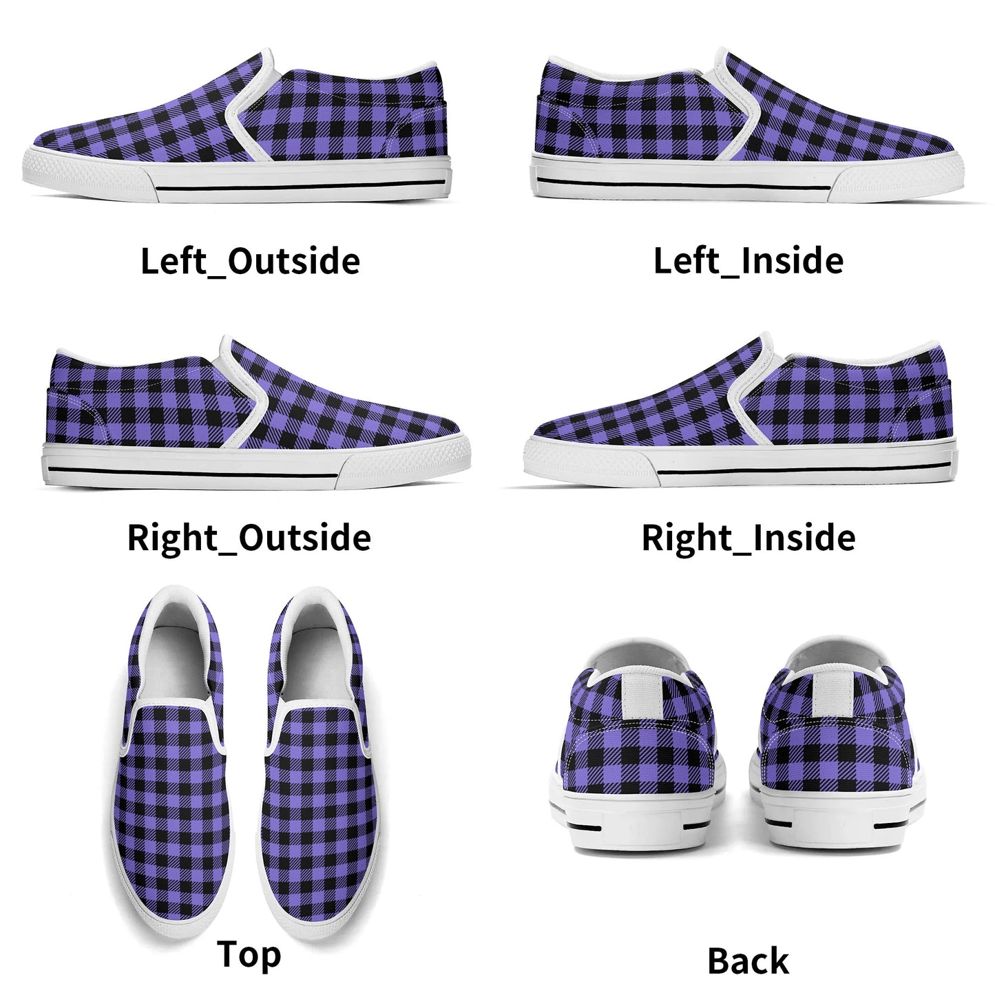 Men's Blue and Purple Shades - Rubber Soled Loafers - Slip On Shoes