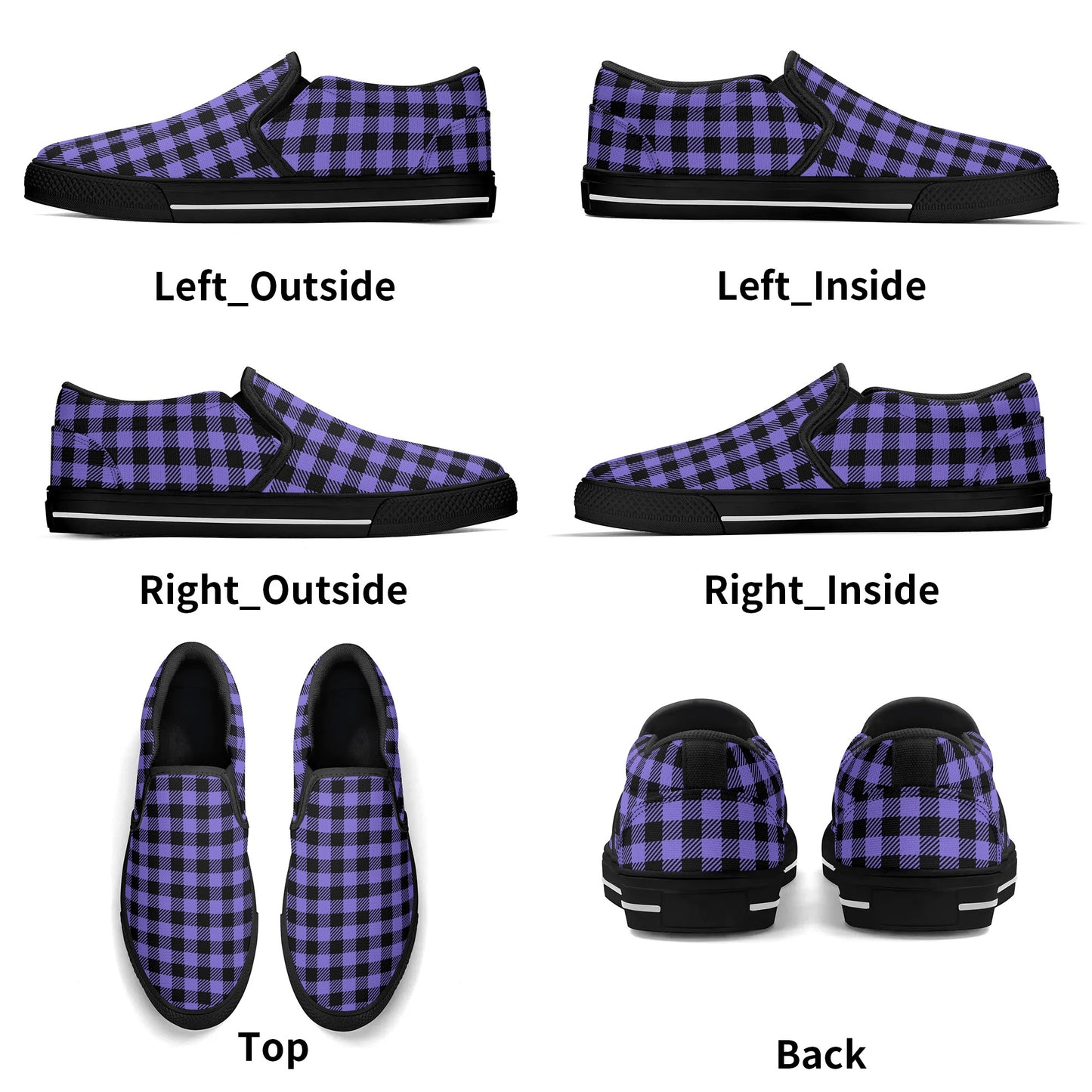 Men's Blue and Purple Shades - Rubber Soled Loafers - Slip On Shoes