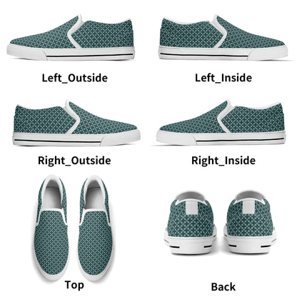 Mens Green Shade Rubber Soled Loafers - Slip On Shoes