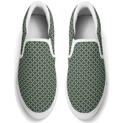 Mens Green Shade Rubber Soled Loafers - Slip On Shoes