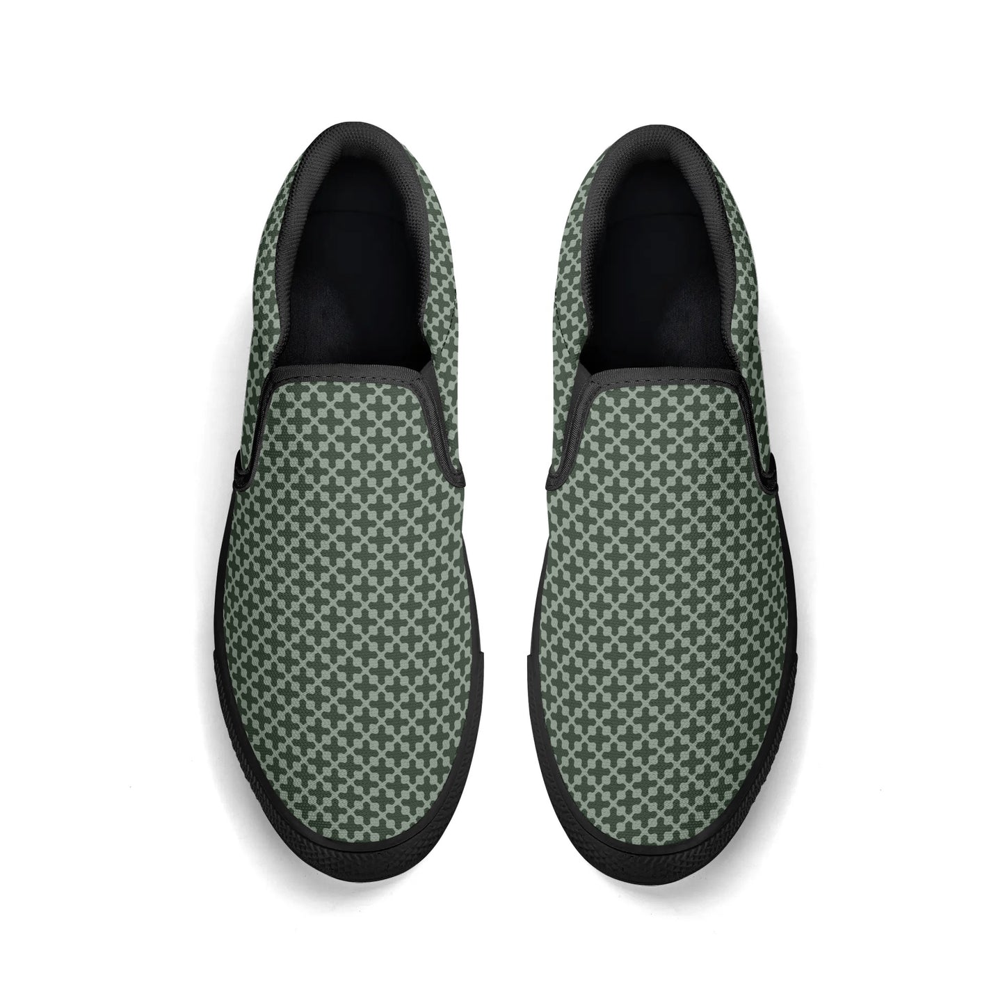 Mens Green Shade Rubber Soled Loafers - Slip On Shoes