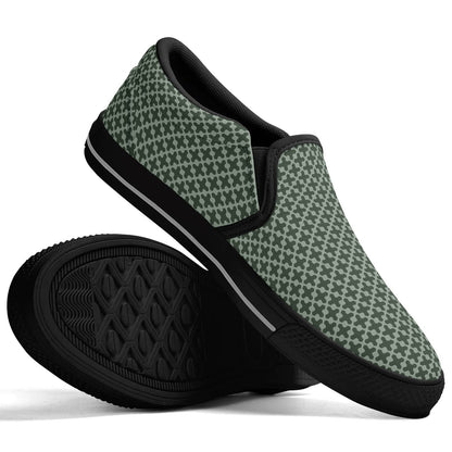 Mens Green Shade Rubber Soled Loafers - Slip On Shoes