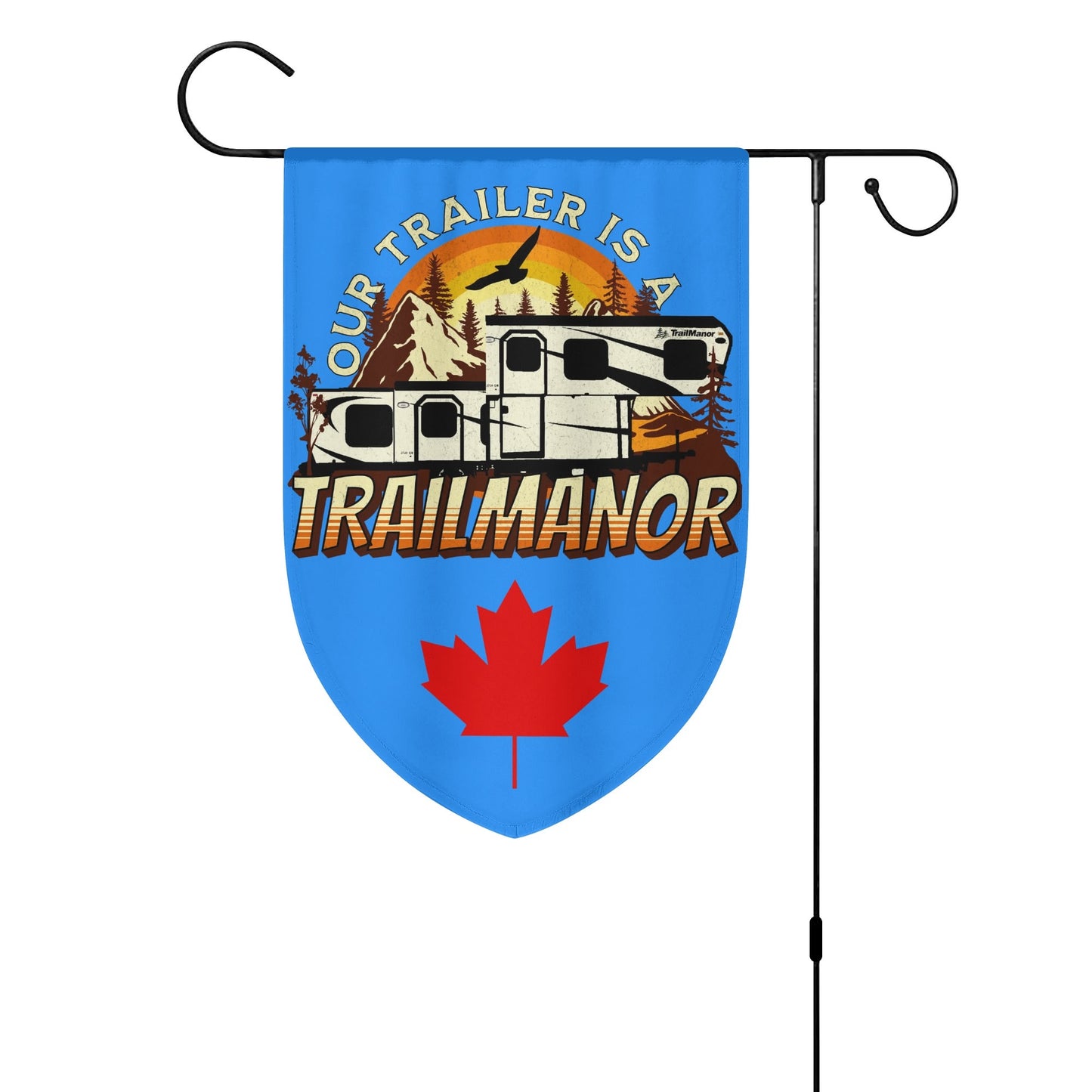 TrailManor Canada & USA - Durable 100% Polyester Garden Flag – Double-Sided, 12x18