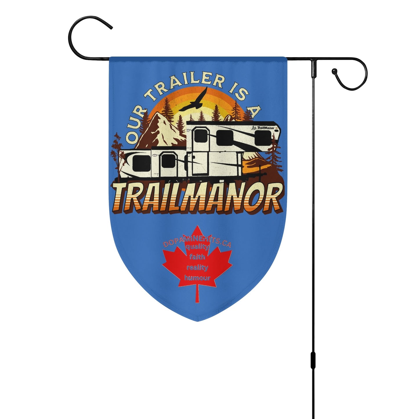 TrailManor Canada & USA - Durable 100% Polyester Garden Flag – Double-Sided, 12x18