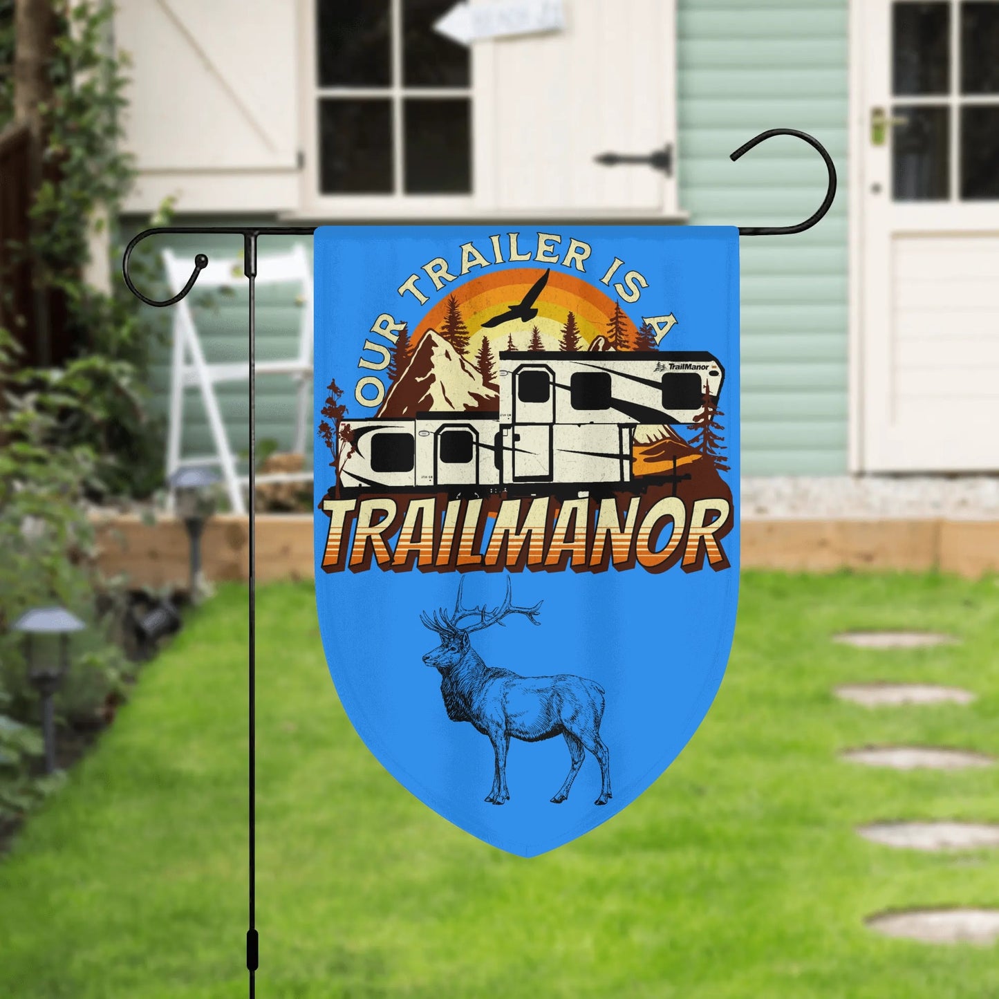 TrailManor Canada & USA - Durable 100% Polyester Garden Flag – Double-Sided, 12x18