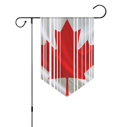 Peeking Canadian Maple - Garden Flag Banner (Inverted-Triangle) 12 x 18 – Durable Polyester with Vibrant Unique Design